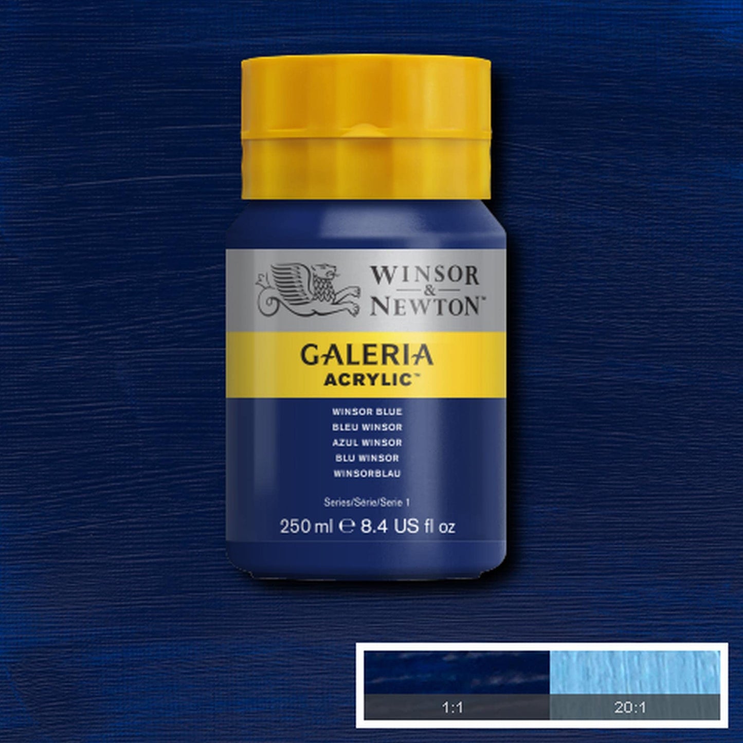 Winsor & Newton Galeria Acrylic Color, 250ml (8.4-oz) bottle, Winsor Blue