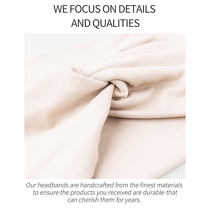 Jesries 10 PCS Women Headbands African Wide Hair Wrap Extra Turban Head Bands for Lady Large Sport Workout Stretch Non-slip Big Hair Bands