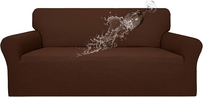 Easy-Going 100% Waterproof Couch Cover, Dual Waterproof Sofa Cover, Stretch Jacquard Sofa Slipcover, Leakproof Furniture Protector for Kids, Pets, Dog and Cat (Sofa, Coffee)