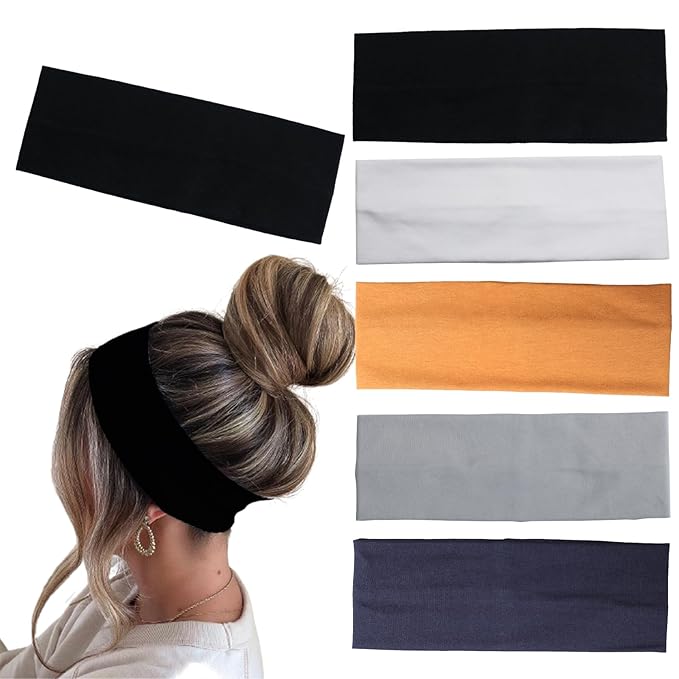 6 Pcs Headbands for Women Hair Cotton Headband for Tie Dye Party Supplies, Non-slip Stretchy Elastic Head Wrap Holder Hair Accessories Multi Color