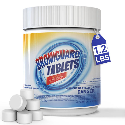 1.2LB Bromine Tablets for SPA Hot Tub, 1 inch Tablets, Hot Tub Bromine Tablets, Soft Water Feel, No Chlorine Odor, Great Chlorine Alternative
