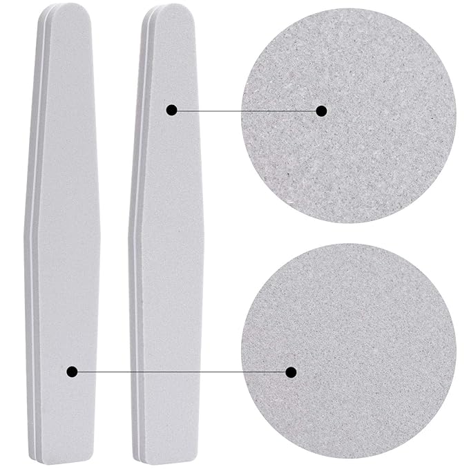 20Pcs Nail Buffer Block Sponge Washable Double Sided 100/180 Sanding Buffing Files (Gray)