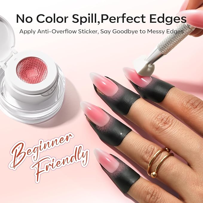 modelones Pat Paint Gel Nail Polish, 1 Jar Soak Off UV Patting Gel Polish Pigmented Colors for Ombre & Gradient & Blush Blooming & French Tip Nail Art, Nude