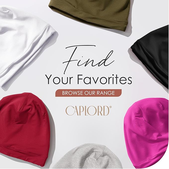 CAPLORD Satin Bonnet for Sleeping, Curly Hair Wrap Sleep for Men, Adjustable Silk Beanies for Women, Silk Hair Bonnet