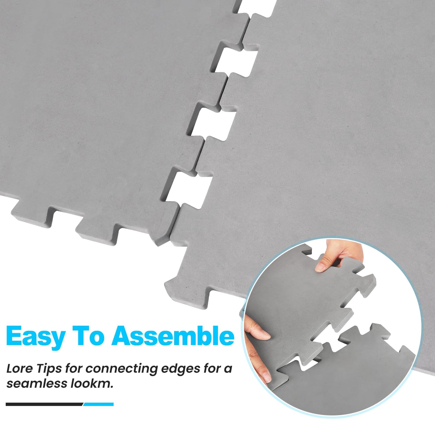ZOMOFEW 1/2" Thickness 85IN Hot Tub Mat for Inflatable Tub,Hot Tub Pad Foundation, Upgraded Thickened Eva Foam Padding for Outdoor Hot Tubs (Square-Shaped)