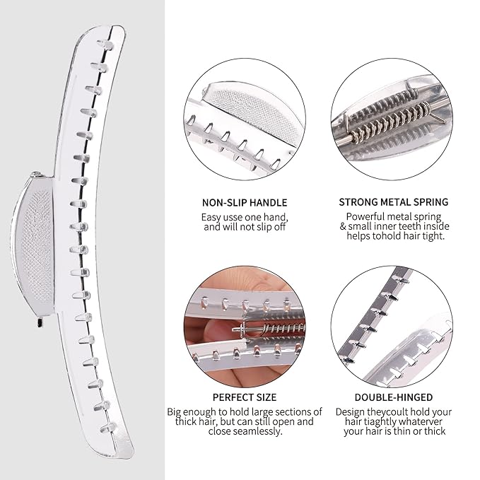 Vintage of Metal Finger Wave Hair Clips Clamps Aluminum Tip Finger Hair Clips Modeling Clamps Suitable for home and outdoor (12PCS Silver)