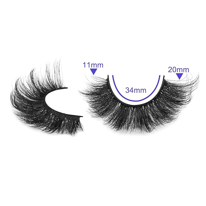Mink Lashes Thick Eyelashes Flutter Volume False Eyelashes 20MM Long Fake Eyelashes Dramatic Full 5D Faux Mink Eyelashes Big Eye Lashes 7 Pairs ALICROWN