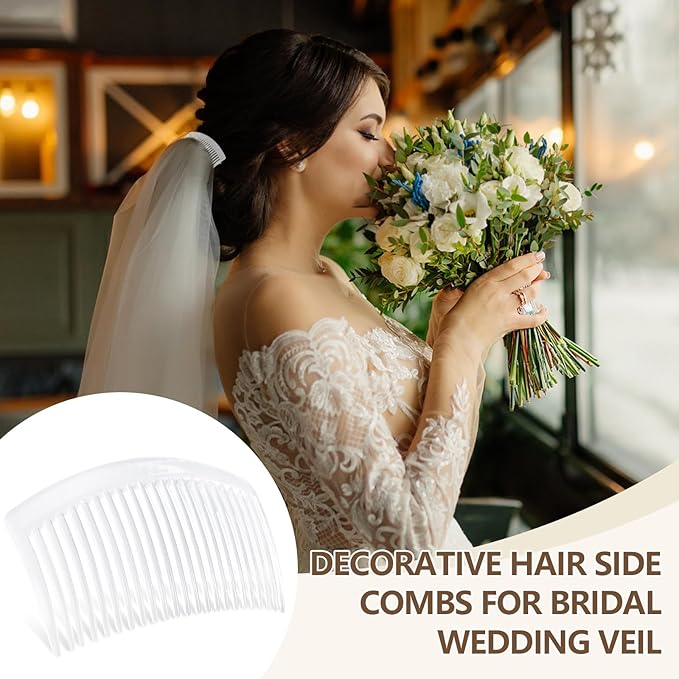 6PCS 3.15IN Hair Side Comb with 3 Colors, Professional Barber Comb for Styling and Grooming, French Combs for Wedding, Dating and More