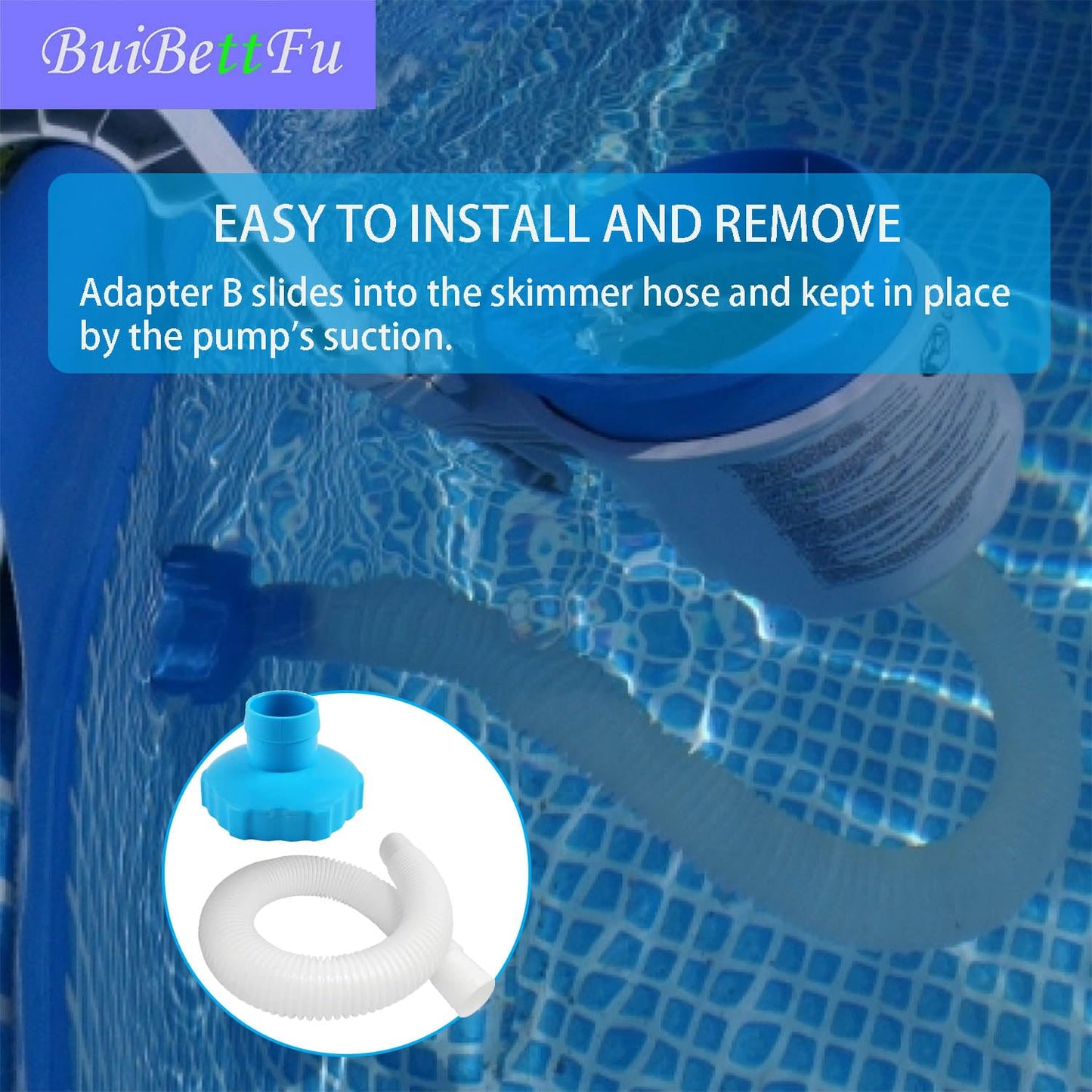 25016 Above Ground Pool Skimmer Hose and Adapter B Replacement Part Set Compatible with Intex Above Ground Pool Skimmer