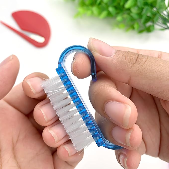 24 Pack Mini Nail Brushes, Colorful Handle Grip Nail Brush, Fingernail Scrub Cleaning Brushes for Nails and Toes Women Men, 4 Colors