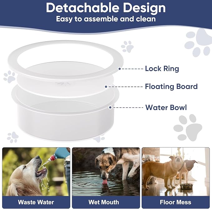 XIAZ Elevated Dog Bowls Large Breed Raised Dogs Bowl Stand Large/Medium Sized Dog Slow Feeder Dogs Bowls Food Water Stands 5 Heights Adjustable 9/11/12/14in Pet Feeder Dish Station