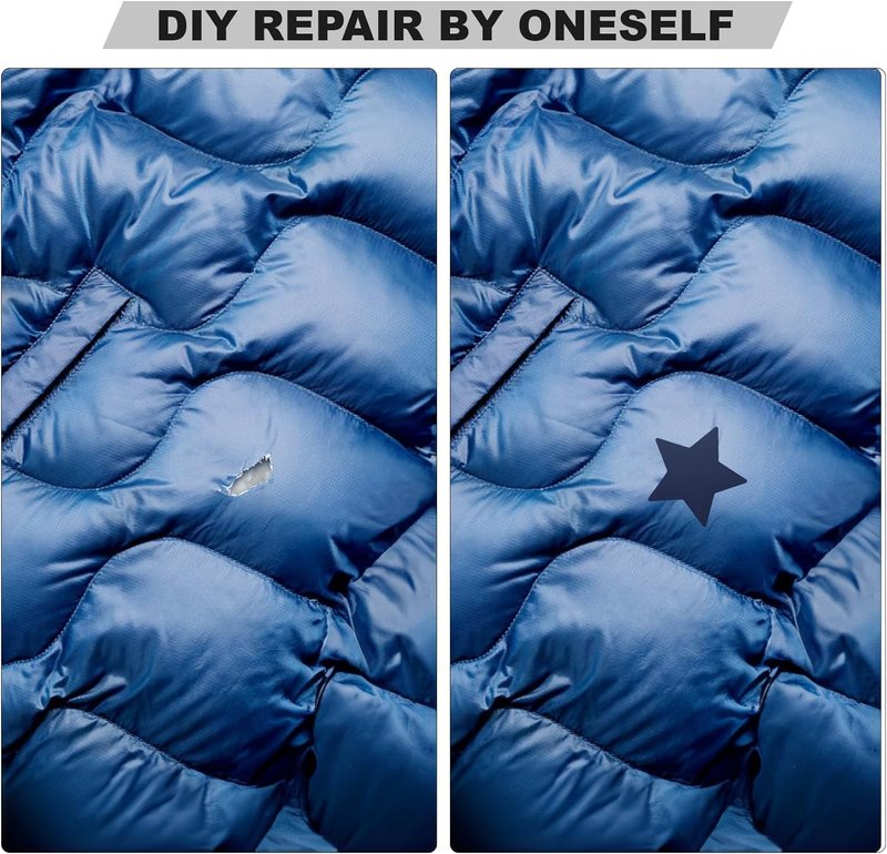 OAZ 8 Pieces 7.87 x 5.9 inch Nylon Repair Patches Nylon Fabric Patch Self-Adhesive Fabric Repair Tape Waterproof Lightweight Outdoor Gear Patch Kit for Down Jacket Clothing Tent Bag (Royal Blue)