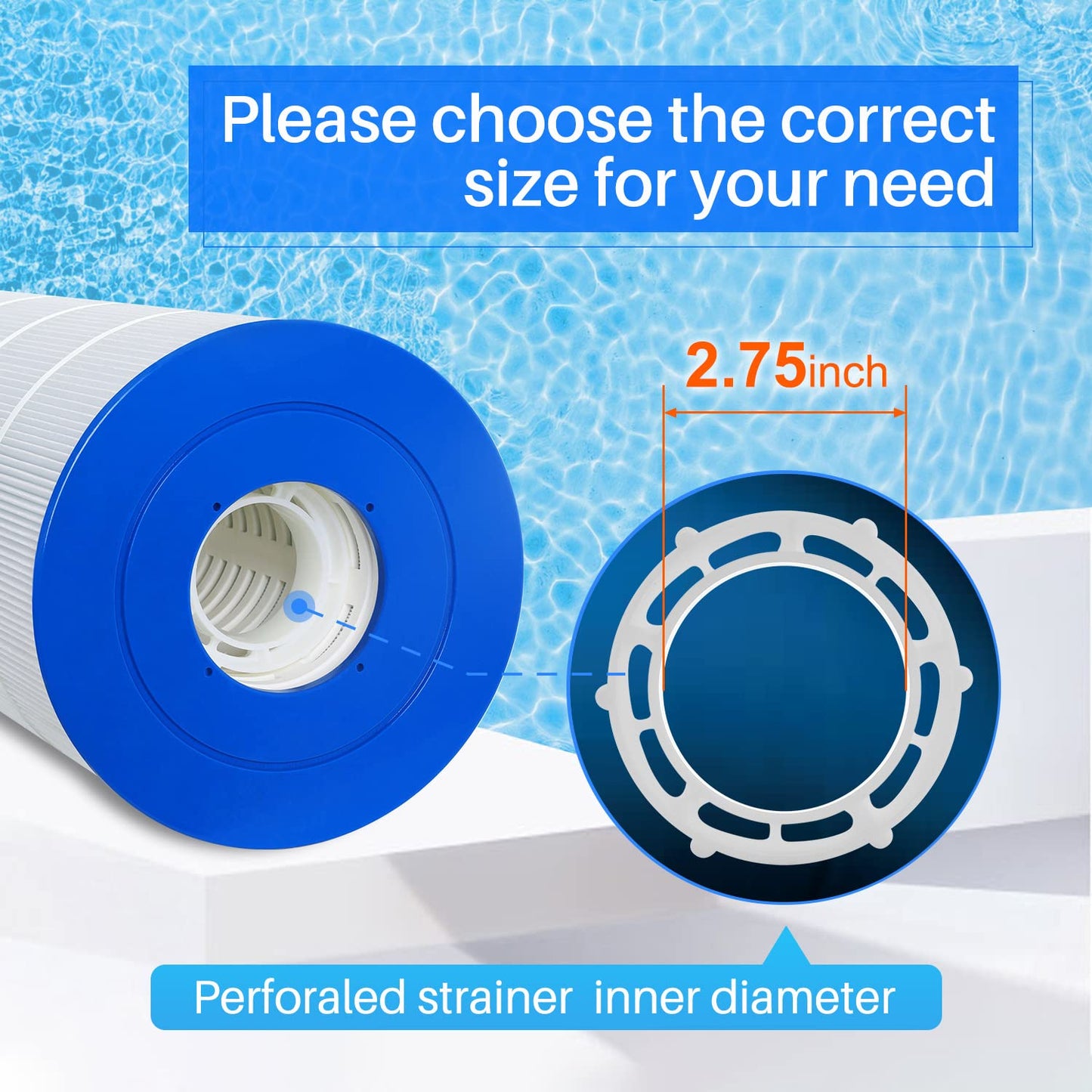 POOLPURE PLFPA200S Filter Replaces PA200S, Hayward CX200XRE, Hayward SwimClear C200S, Ultral-D5, 200 sq.ft Filter Cartridge 1 Pack