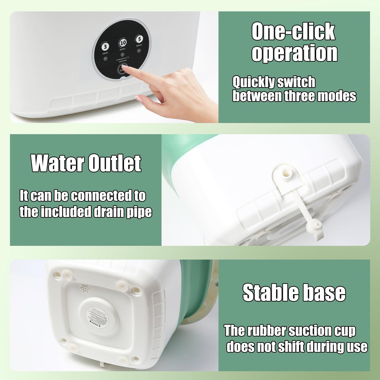 PXNTLA Mini Portable Foldable Washer - 16L Portable Washing Machine, Spin dryer, Small Folding Washing Machine 3 Cleaning Modes for Baby Clothes/Intimate Apparel, for Travel, Home