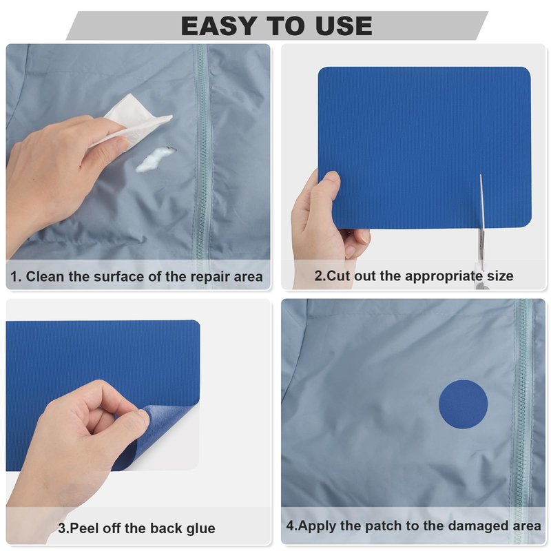 OAZ 15 Pieces 3.5 x 4.7 inch Nylon Repair Patches Nylon Fabric Patch Self-Adhesive Tent Repair Tape Waterproof Lightweight Repair Patches Repair Patch Kit for Clothing Down Jacket Bag (Khaki)