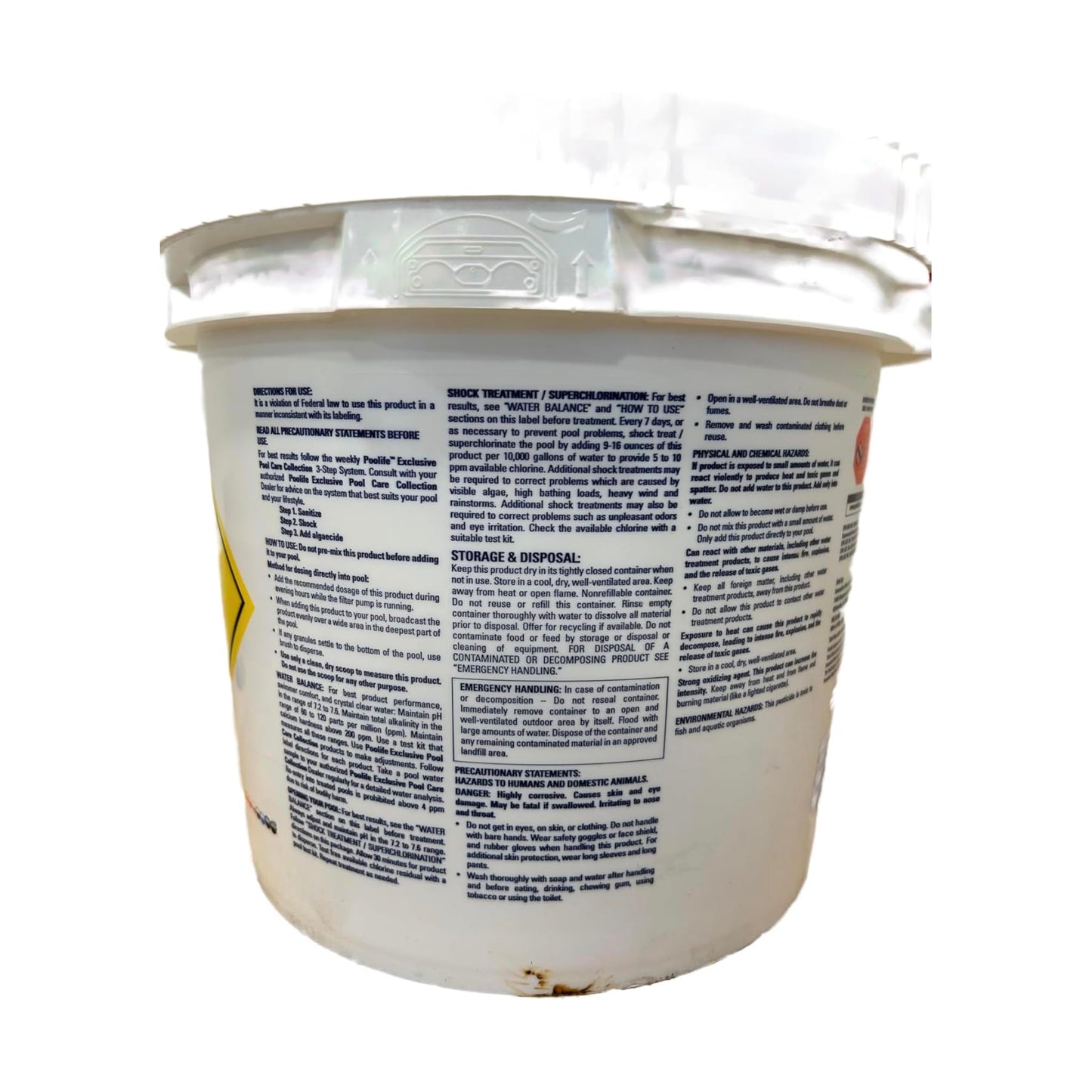 Poolife Turbo Shock to Eliminate Algae, Bacteria & Cloudy Water - Strongest 78% Calcium Hypochlorite Pool Shock - Fast-Dissolving, No Pre-Mixing - Safe Chlorine Shock for All Pool Surfaces - 25 lb