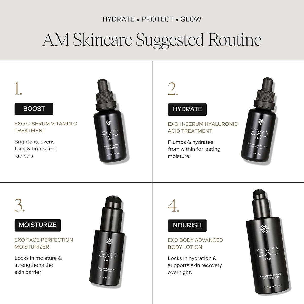EXO FACE® - Exoceuticals Perfection Moisturizer | Hydrating Face Moisturizer | Innovative Exosome Skin Care Solutions | 50ML (1.7 fl oz.)