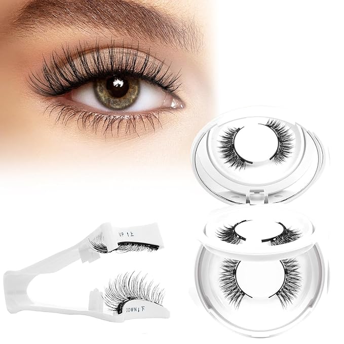 Higu clace Magnetic-Eyelashes 2 Pairs Magnetic Eyelashes with Applicator Soft Eyelashes Magnetic Lashes Natural Look Wispy pestaÃÂ±as magnÃÂ©ticas Without Eyeliner Easy to Wear and Remove(A+C03)