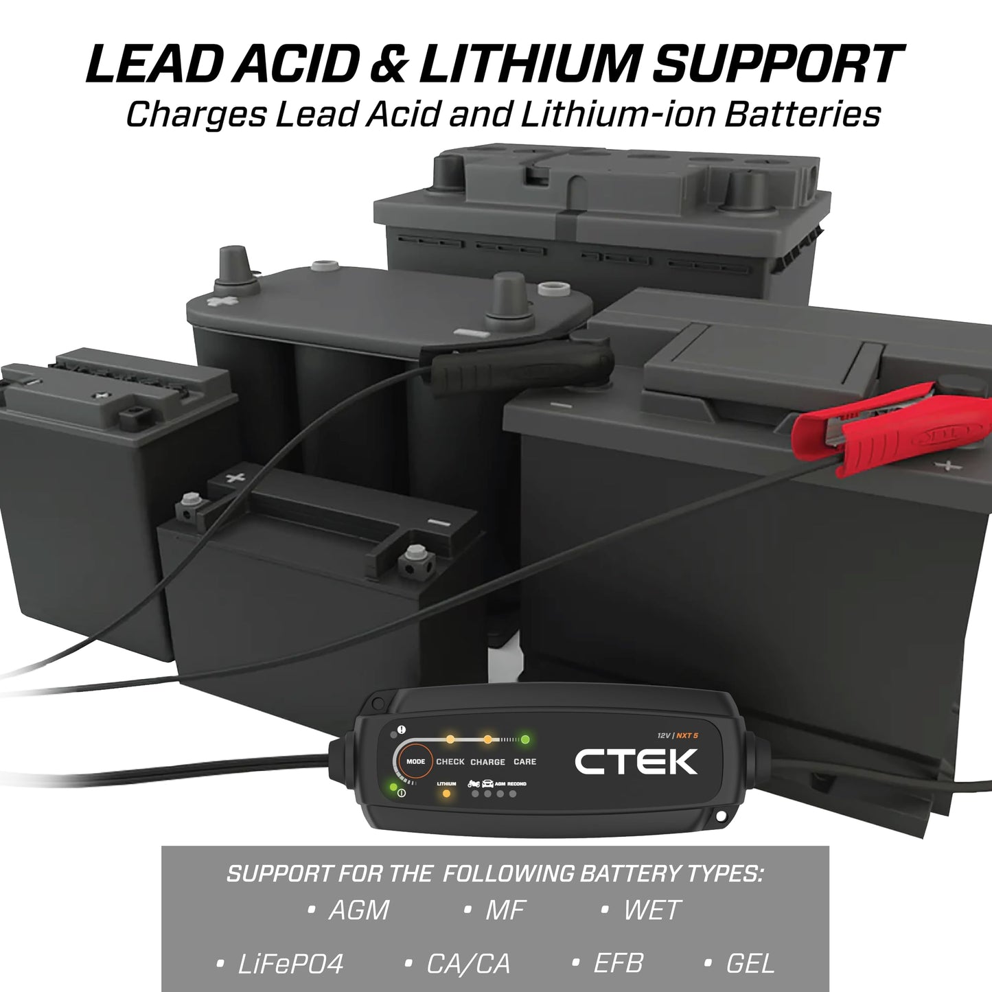 CTEK 40-658 NXT 5 Fully Automatic 4.3 amp Battery Charger and Maintainer 12V