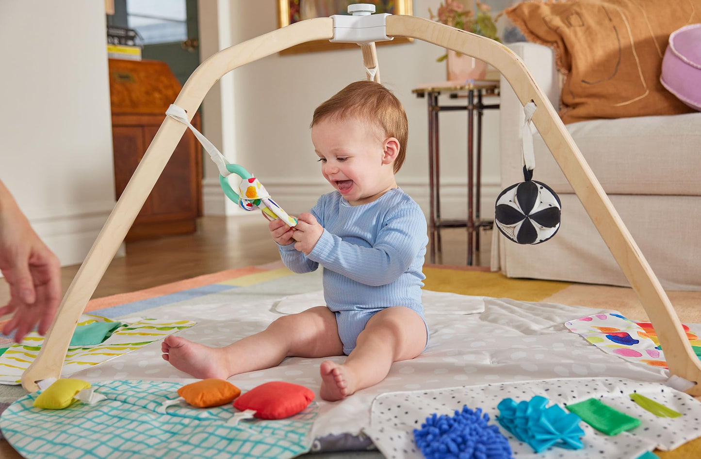 Lovevery Play Gym and Sensory Strands Bundle, Stage-Based Developmental Activity Gym for a Whole Year of Play Baby to Toddler Including Play Guide, Ages 0+ Months