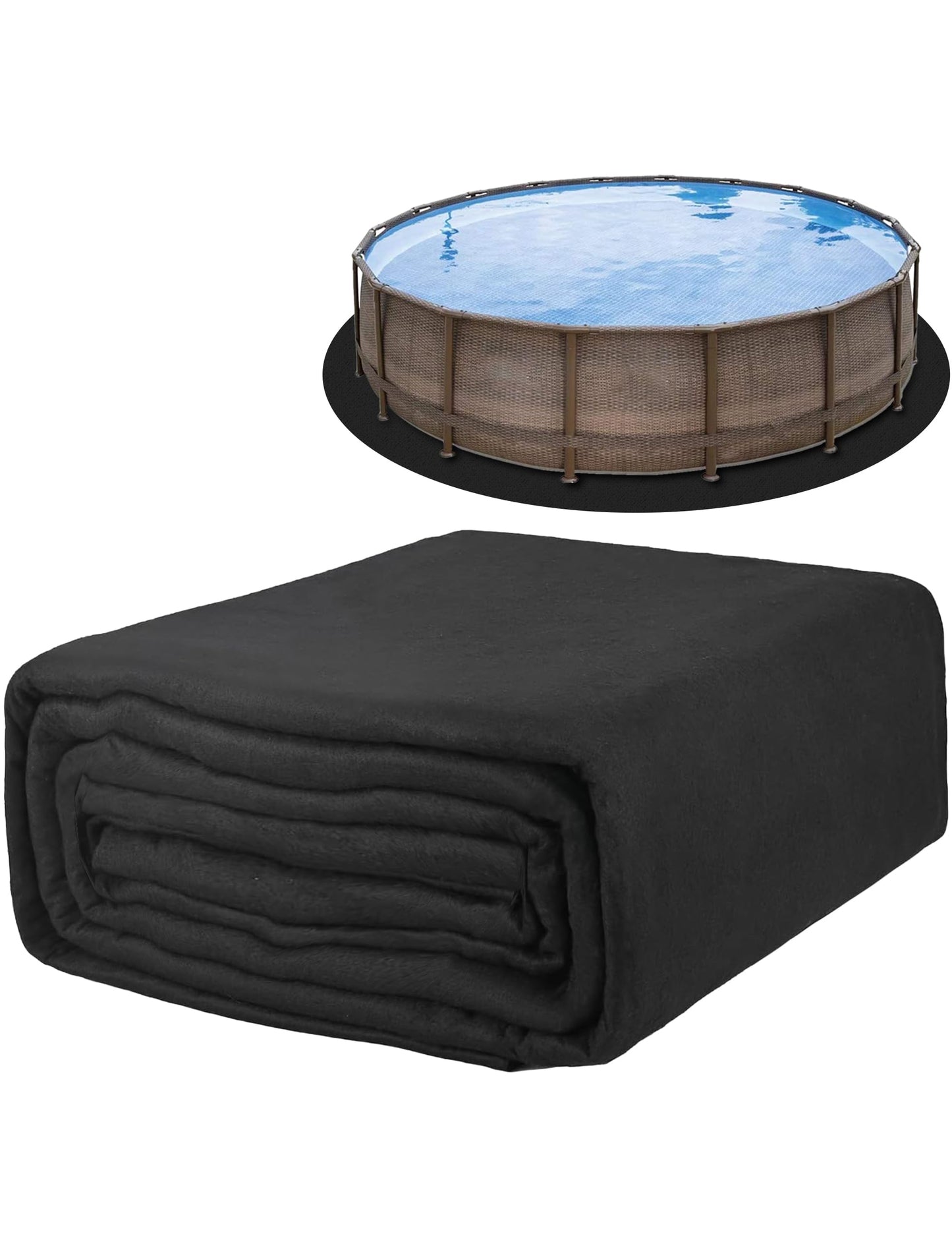 TIEBOLA 15 Foot Eco-Friendly Round Pool Liner Pad - Prevent Punctures and Extend The Life of Your Above Ground Swimming Pool or Hot Tub Liner, Eco-Friendly Above Ground Pool Liner pad
