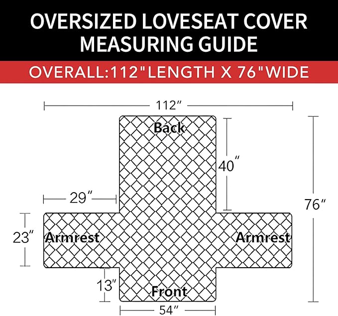 Easy-Going Sofa Slipcover Reversible Loveseat Sofa Cover Couch Cover for 2 Cushion Couch Furniture Protector with Elastic Straps for Pets Kids Dog Cat (Oversized Loveseat, Gray/Ivory)