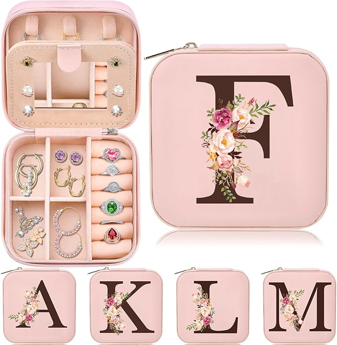 Mothers Day Mom Gifts from Daughter Son, Travel Jewelry Case Box Organizer Personalized Gifts for Mom Wife Women Daughter Friends Sister Grandma Aunt