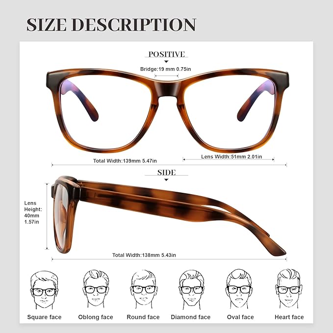 Retro Blue Light Blocking Glasses for Women Men Classic Style Computer TV Eyeglasses Anti Eyestrain