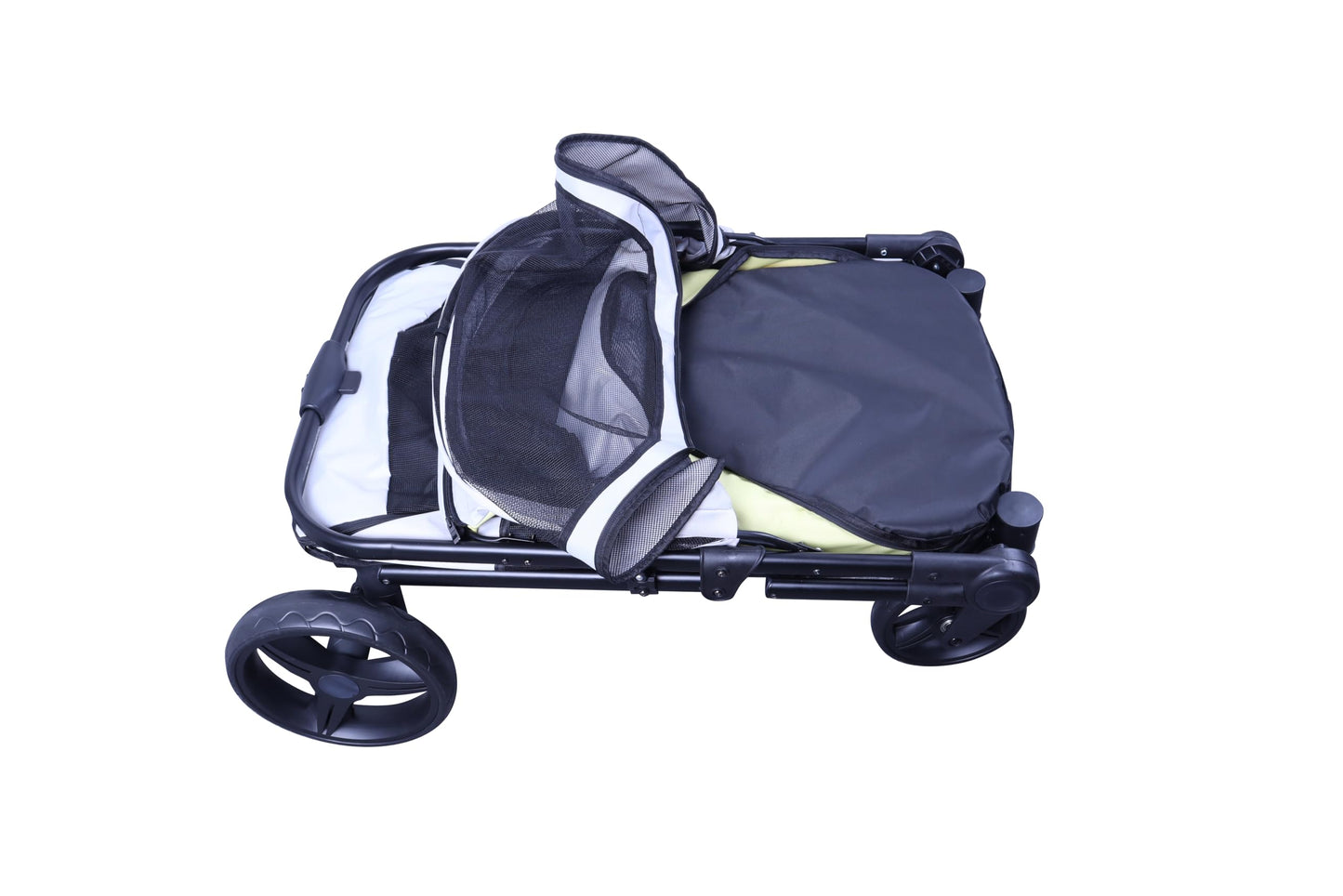 FOURPAW Dog Stroller for Medimu/Large Dogs - Easy Fold Dual Entry Pet Stroller with One-Foot Brake,Ideal up to 80 lbs.