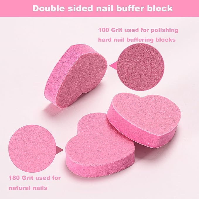 30 Sets Nail Kits 3-Piece, Nail Files 240 Grit, Nail Buffer Block 100/180 Grit, Crystal Stick, Individually Packaged Nail Tool Kit Suitable for Fingernails, Toenails & Press on Nail
