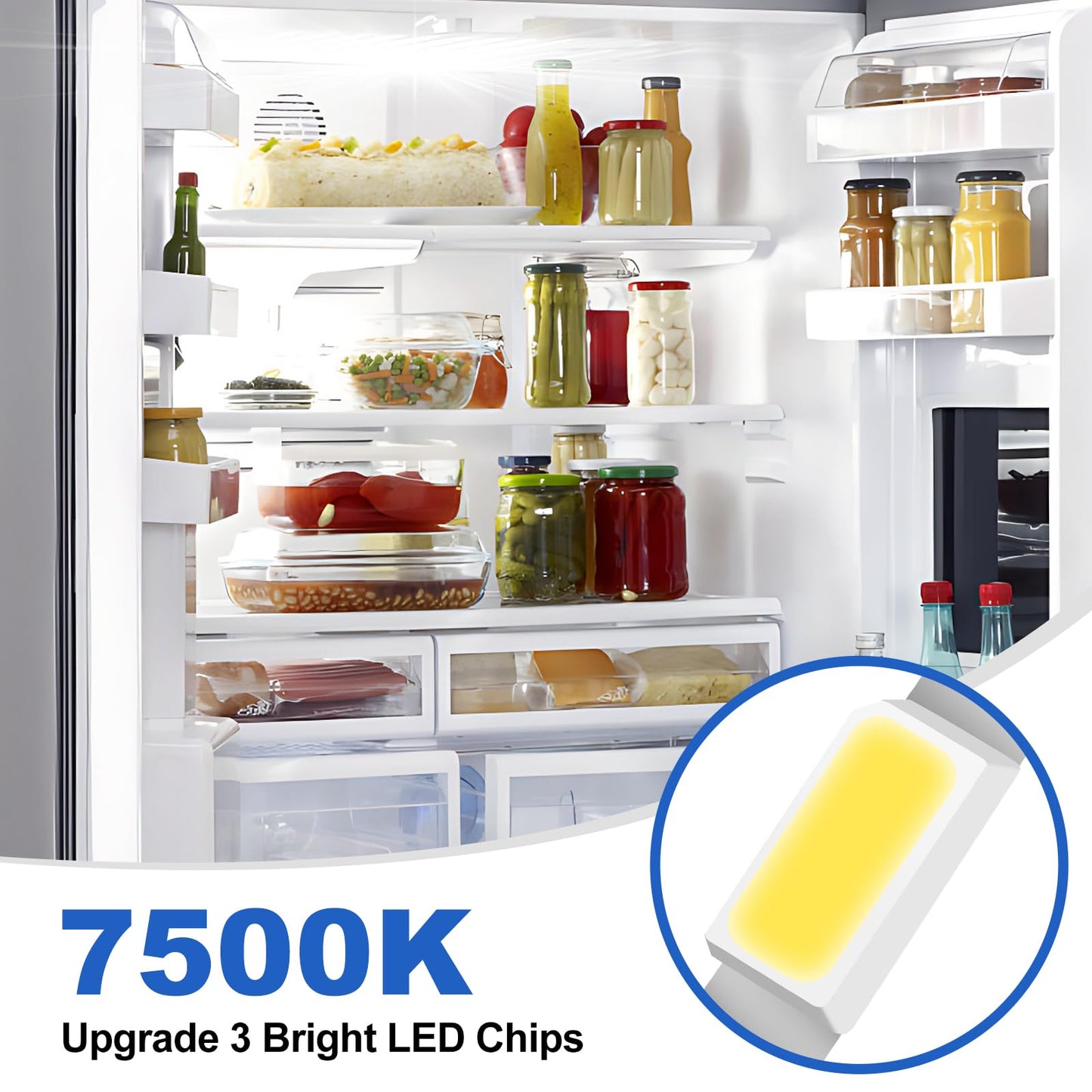 WR55X26671 LED Refrigerator Light Board GE refrigerator Part PS11767930 AP6035586(2 Pack)