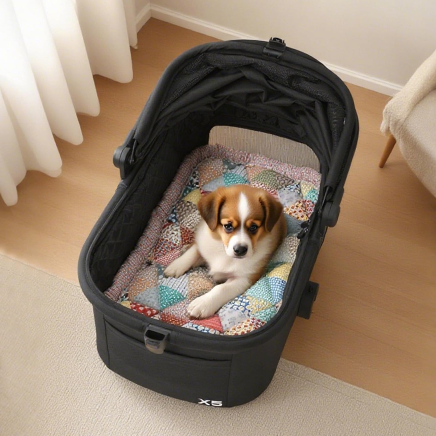 Beberoad Reversible Pet Stroller Pad - Dual-Sided Cooling & Warmth Cushion, Washable Mat for Cats and Dogs, All-Season Use