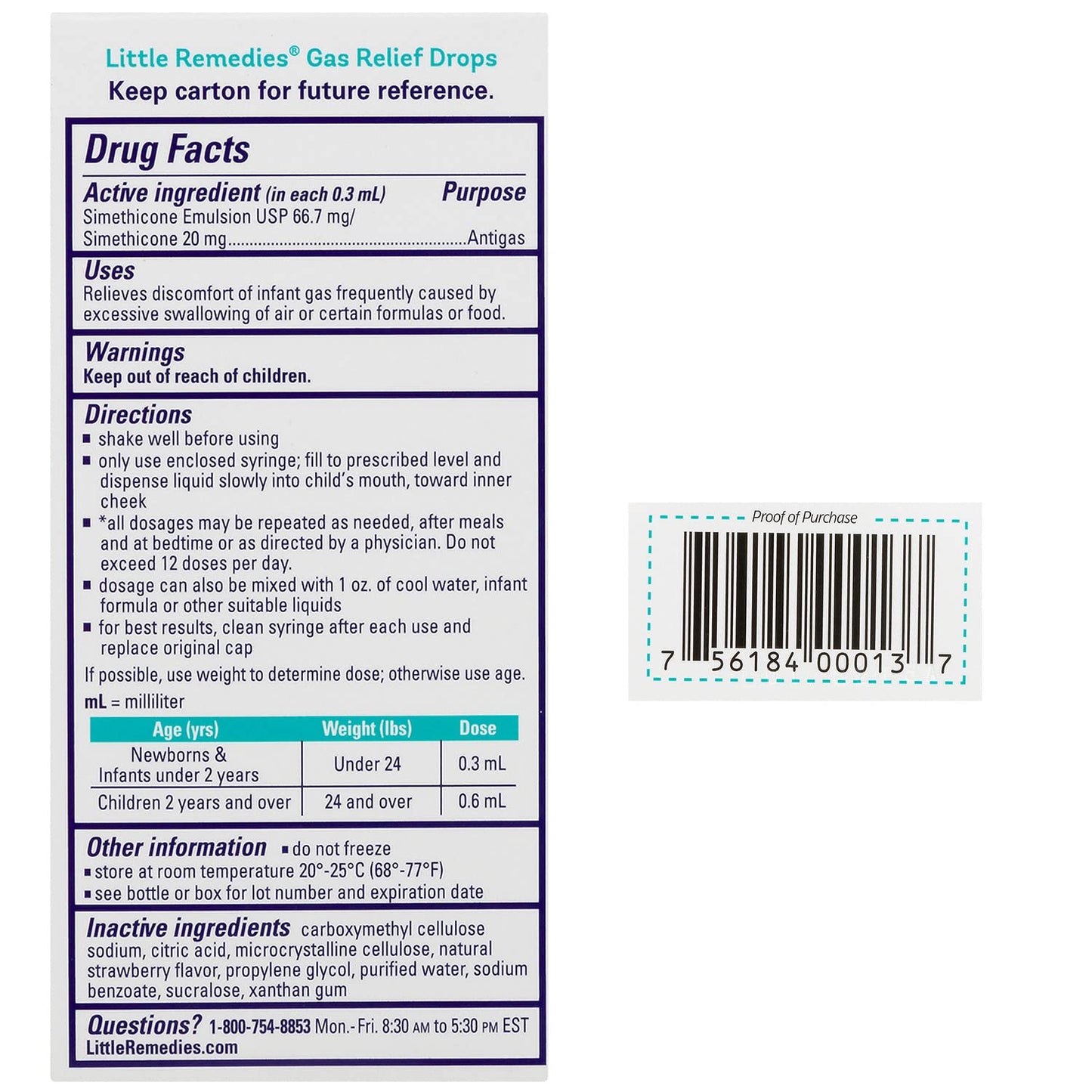 Little Remedies Baby Gas Drops, 1 Fl Oz (Pack of 3)