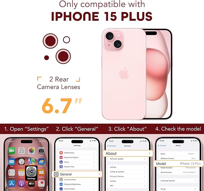 Magnetic for iPhone 15 Plus Case, Compatible with MagSafe, Built-in Privacy Screen Protector and Camera Protection, Anti Spy Full Body Dustproof Shockproof Hard Phone Case 6.7", Pink
