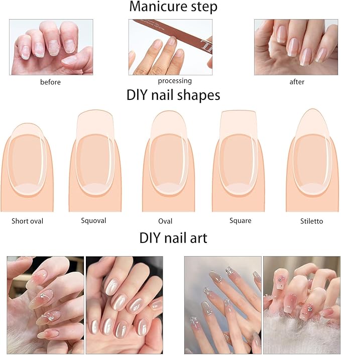 110pcs Nail Care Kit,10pcs Nail Files Different Grit Straight and Half Moon, 100pcs Wooden Nail Care Sticks, Cuticle Manicure and Pedicure Stick for Salon Home (Wooden Kits)