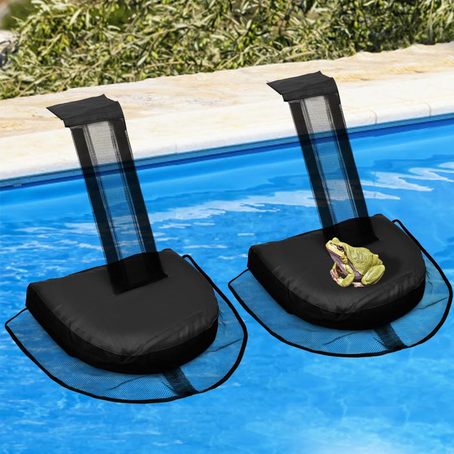 Monrocco 2 Pack Animal Saving Escape Ramp for Swimming Pool, Pool Critter Escape Ramp, Floating Rescues Frog Saver for Swimming Pool Critter Escape Ramp