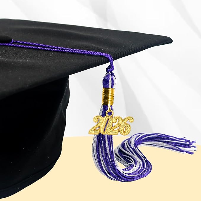GraduationMall Single&Multiple Color Graduation Tassel with 2026 Year Charm 9"