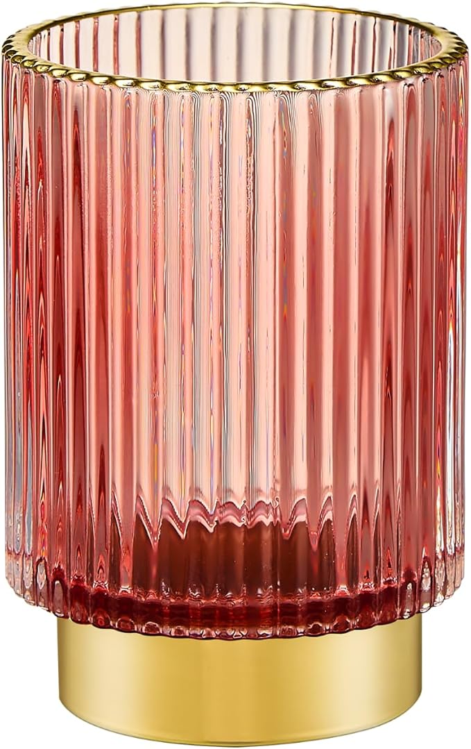 Makeup Brush Holder Organizer,Toothbrush Holders,Desk Pen Pencil Holder,Multifunctional Vintage Glass Brush Cup(A3-22-US)