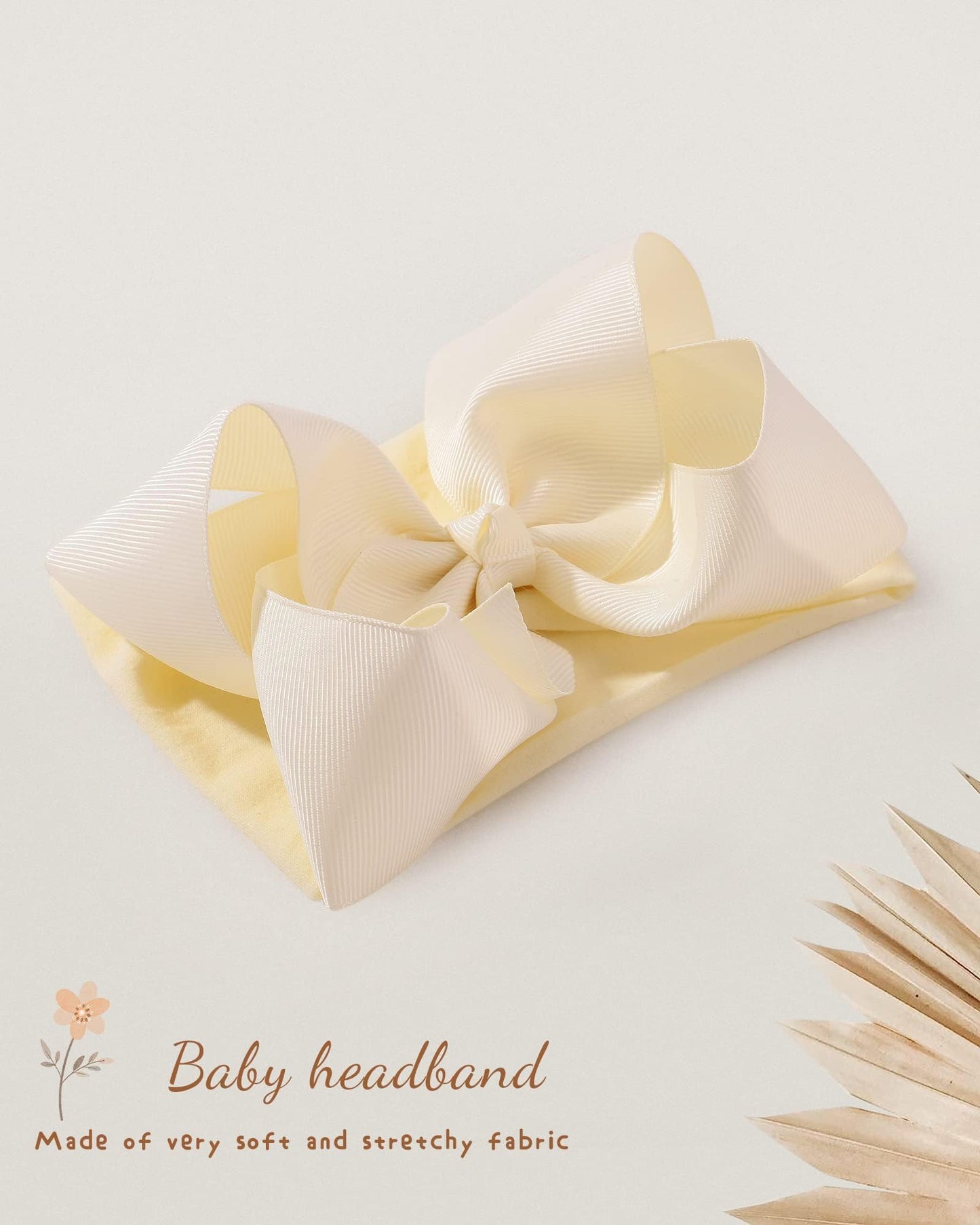 doboi 20pcs Baby Girls Bows Headbands Nylon Hairbands Ribbon Bow Elastic Hair Accessories for Newborns Infants Toddlers and Kids