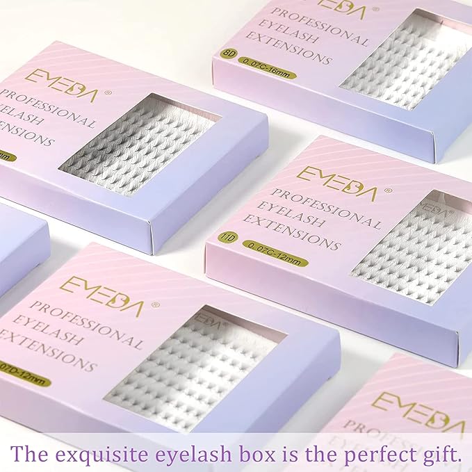 EMEDA 180 Fans Premade Fans Eyelash Extensions Thin Base 10D Stable D Curl Pointy Base Premade Lash Extensions Fans Pre Fanned Volume Lash Extensions (10D 0.07 D 8-14mm)