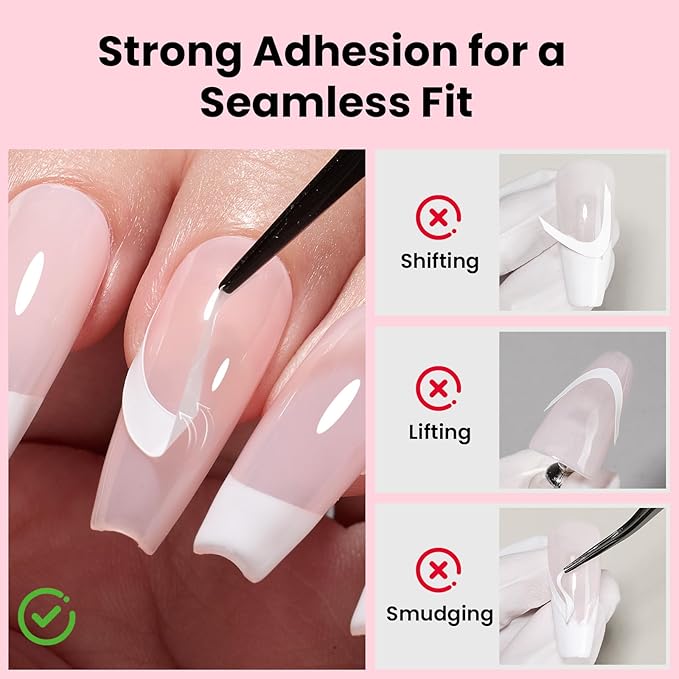 Beetles French Manicure Nail Art Stickers 30 Sheets French Tip Tool 3 Designs Self-Adhesive Nail Tips Guides for DIY Decoration Nails Art