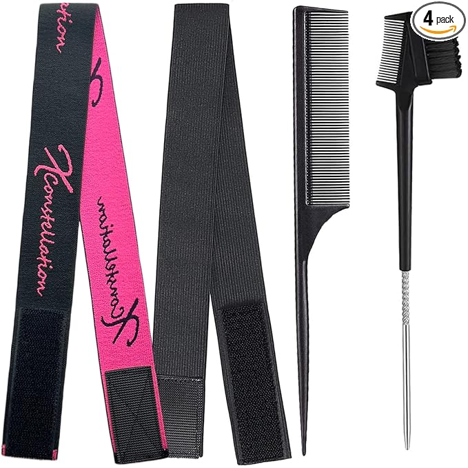 Wig Edge Control Band for Women - Elastic Headbands for Lace Front Wigs, Lay Baby Hair, Grip Edges, Wig Accessories
