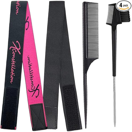 Wig Edge Control Band for Women - Elastic Headbands for Lace Front Wigs, Lay Baby Hair, Grip Edges, Wig Accessories