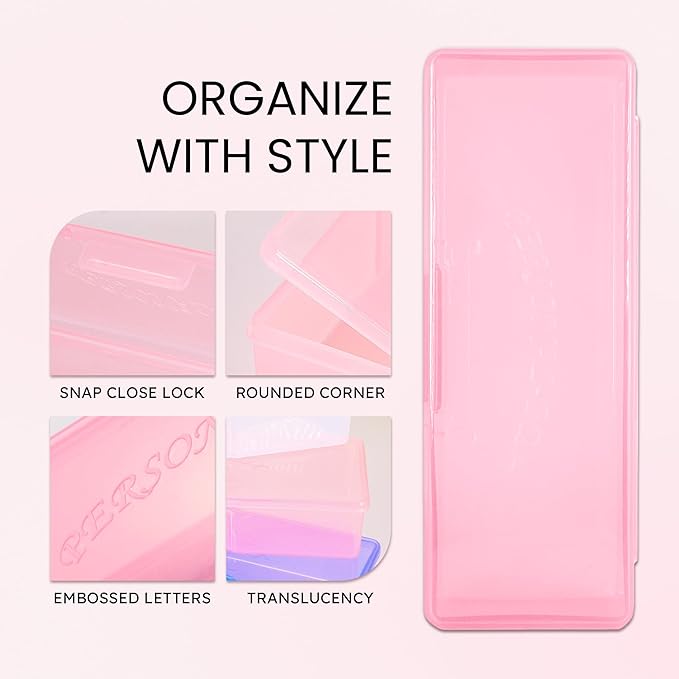 Beauticom Personal Box Storage Case for Professional Manicurist Nails Pedicure (Large Size) (1 Piece, PINK)