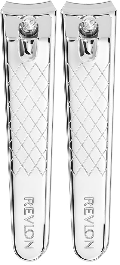 Revlon Mini Nail Clipper, Nail Care Tools, Curved Blade for Trimming & Grooming, Easy to Use (Pack of 2)