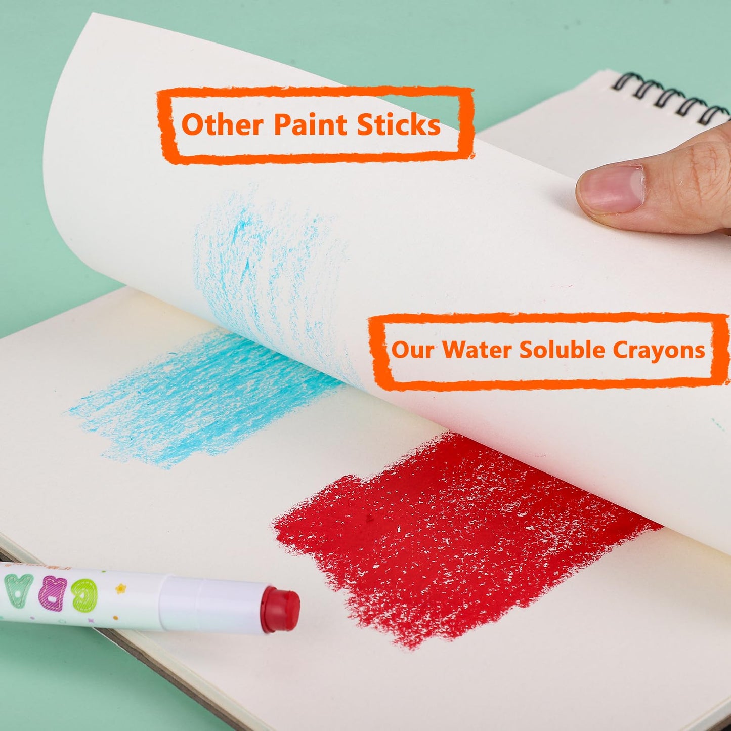 Prudiut 48 Color Silky Twistable Crayons, Washable Art Supplies, Multicultural Pastel Gel Crayons, Easy Grip Coloring Gift