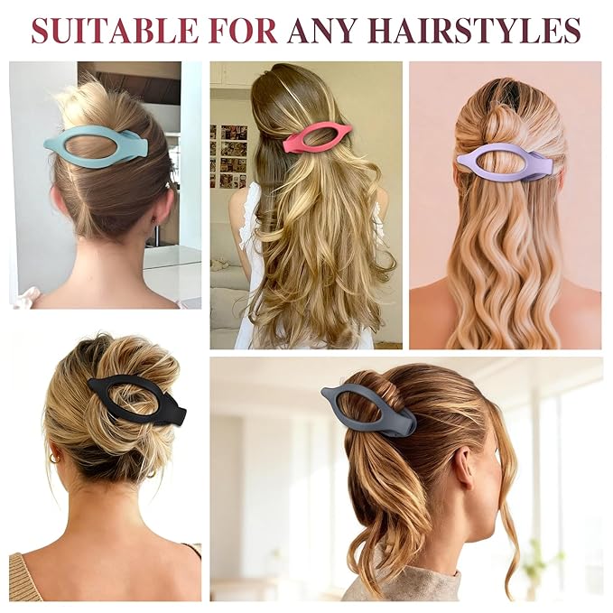 10 Pcs Flat Hair Clips for Women French Concord Claw Clips for Thick and Thin Hair Claw Clips Duck Billed Barrettes Hair Accessories for Women and Girls (Colorful)