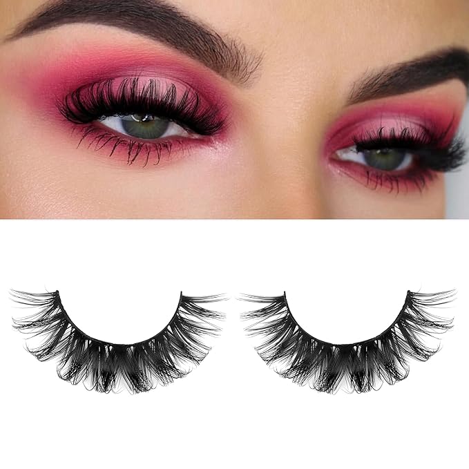 False Lashes Russian Strip Lashes DD Curly False Eyelashes Natural Look Fluffy Fake Eyelashes Pack