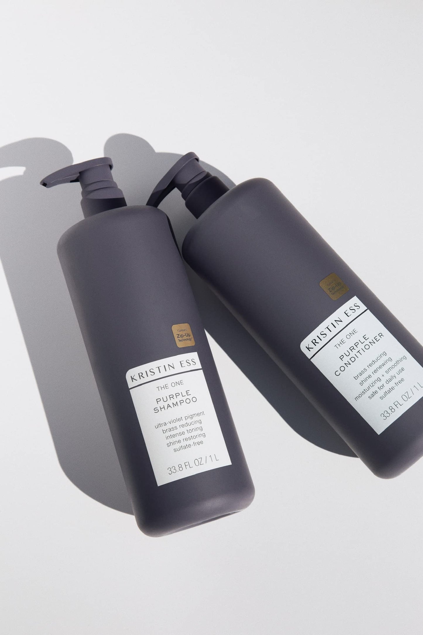 Kristin Ess Clarifying Detox Shampoo for Oily Hair, Build Up + Hard Water - Anti Residue Purifying + Cleansing Shampoo with Pump - Volumizing -Sulfate Free, Color Safe + Vegan - Curly Product- 33.8oz
