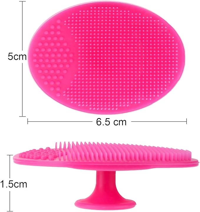 Face Scrubber,Soft Silicone Facial Cleansing Brush Wash Sponge Massage Pore Blackhead Removing Exfoliating Scrub for Sensitive Greasy Dry and All Kinds of Skin (4-Mixed Color)